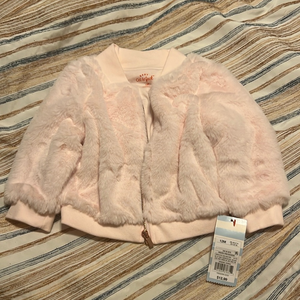 Pink Fluffy Jacket from Baby Cat and Jack